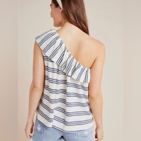 Anthropologie Eri+ Ani ruffled one shoulder top - Picture 2 of 7